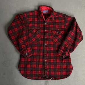VINTAGE Pendleton Shirt Mens Large Country Traditionals Flannel Leslie Tartan